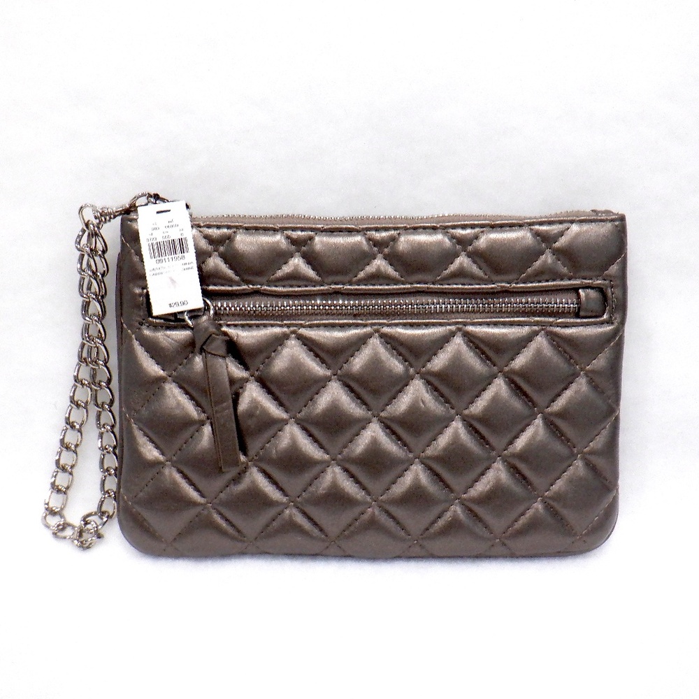 EXPRESS Gunmetal Clutch NWT * Has Some Peeling *